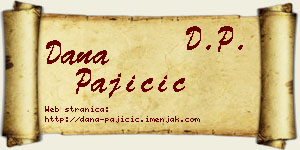 Dana Pajičić vizit kartica